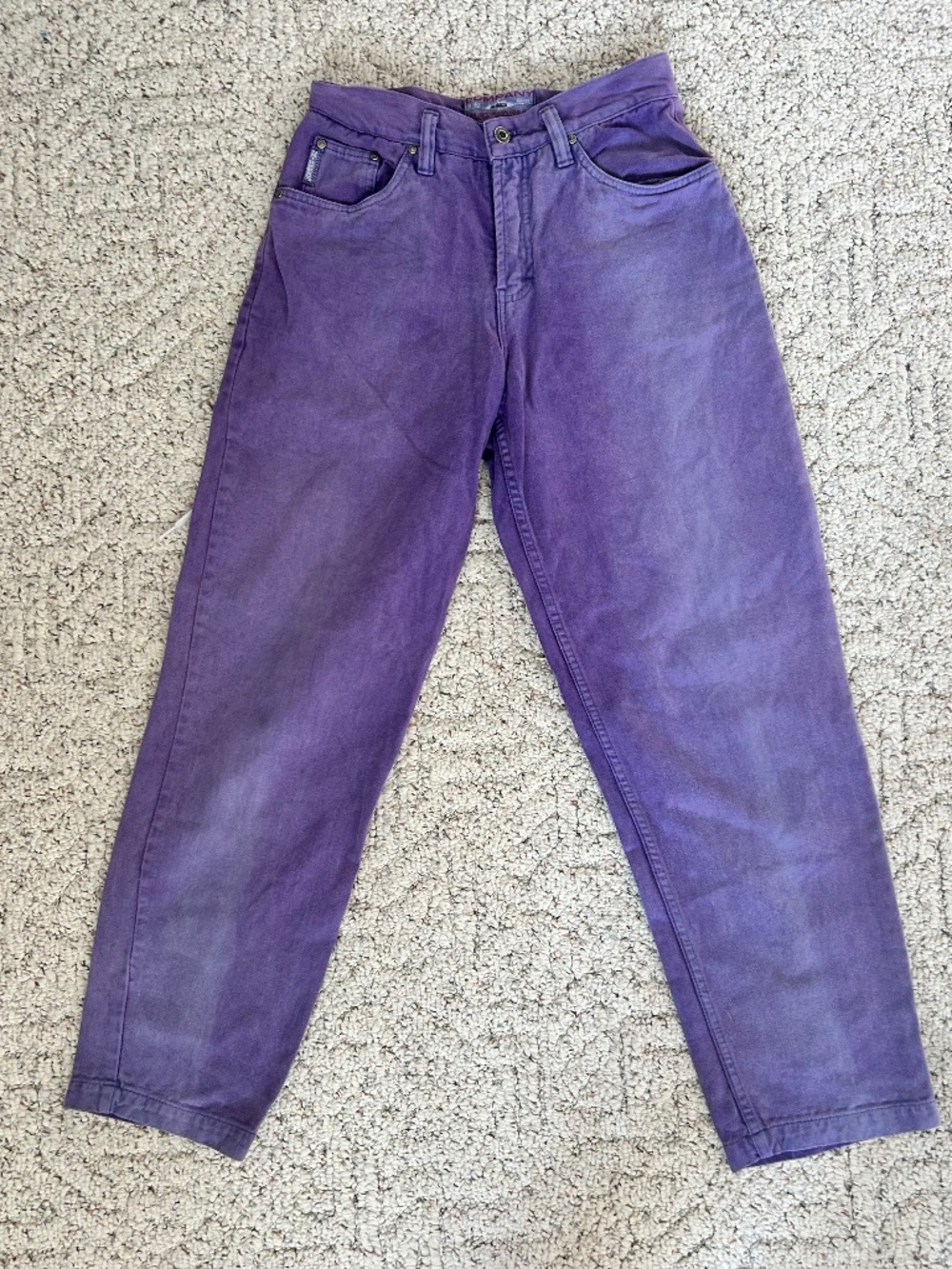 Vintage 90s Unionbay Purple 100% Cotton Mom Jeans Size 29 Tapered Grunge Y2K